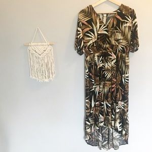 🛍Tropical palm leaf print dress size MED old navy